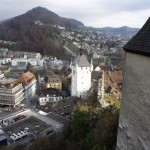 Aussicht von der Ruine Stein über Baden und die Lägern