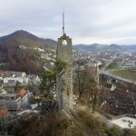 Aussicht von der Ruine Stein über Baden und die Lägern