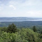 Aussicht über den Zürichsee zum Pfannenstiel