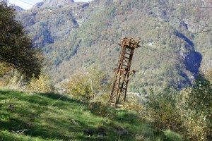 Eine der vielen kleinen Seilbahnen für die Landwirtschaft