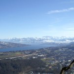 Blick vom Üetliberg-Grat in Richtung Glarner Alpen