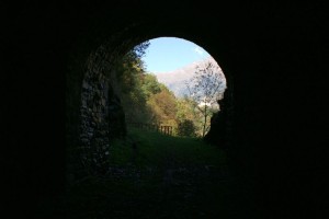 Ein alter Bahntunnel - jetzt Wandertunnel