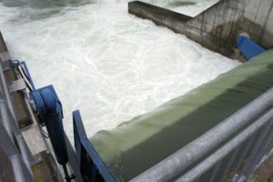 Wehr im Kraftwerk Kappelerhof