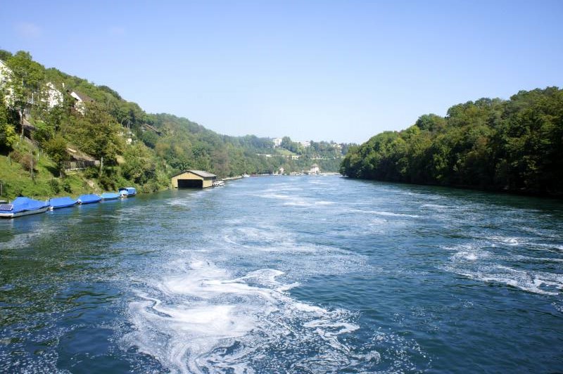 Der Rhein bei der Brücke Nohl - Dachsen