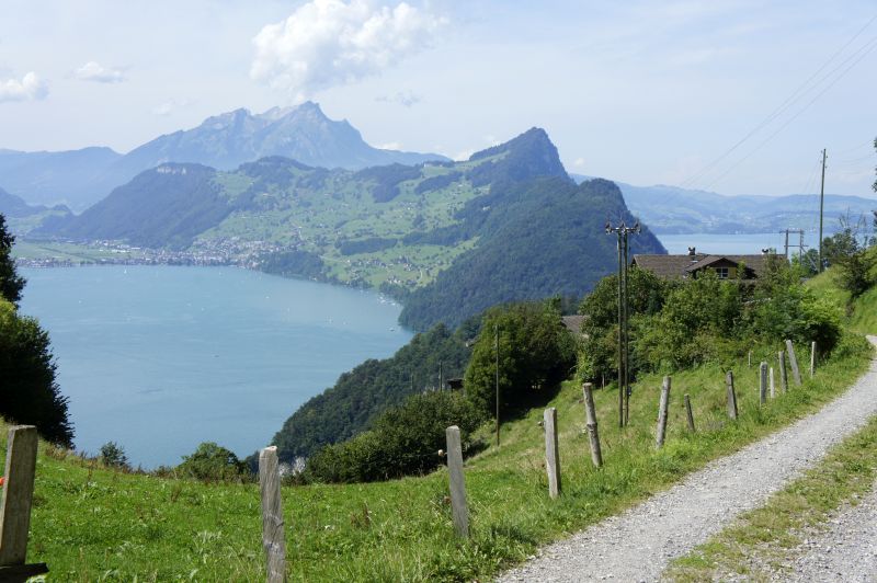 Blick auf die Engstelle des Sees mit den beiden Nasen